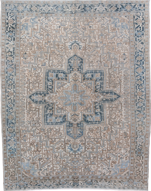 Antique Heriz Area Rug (8' x 11')